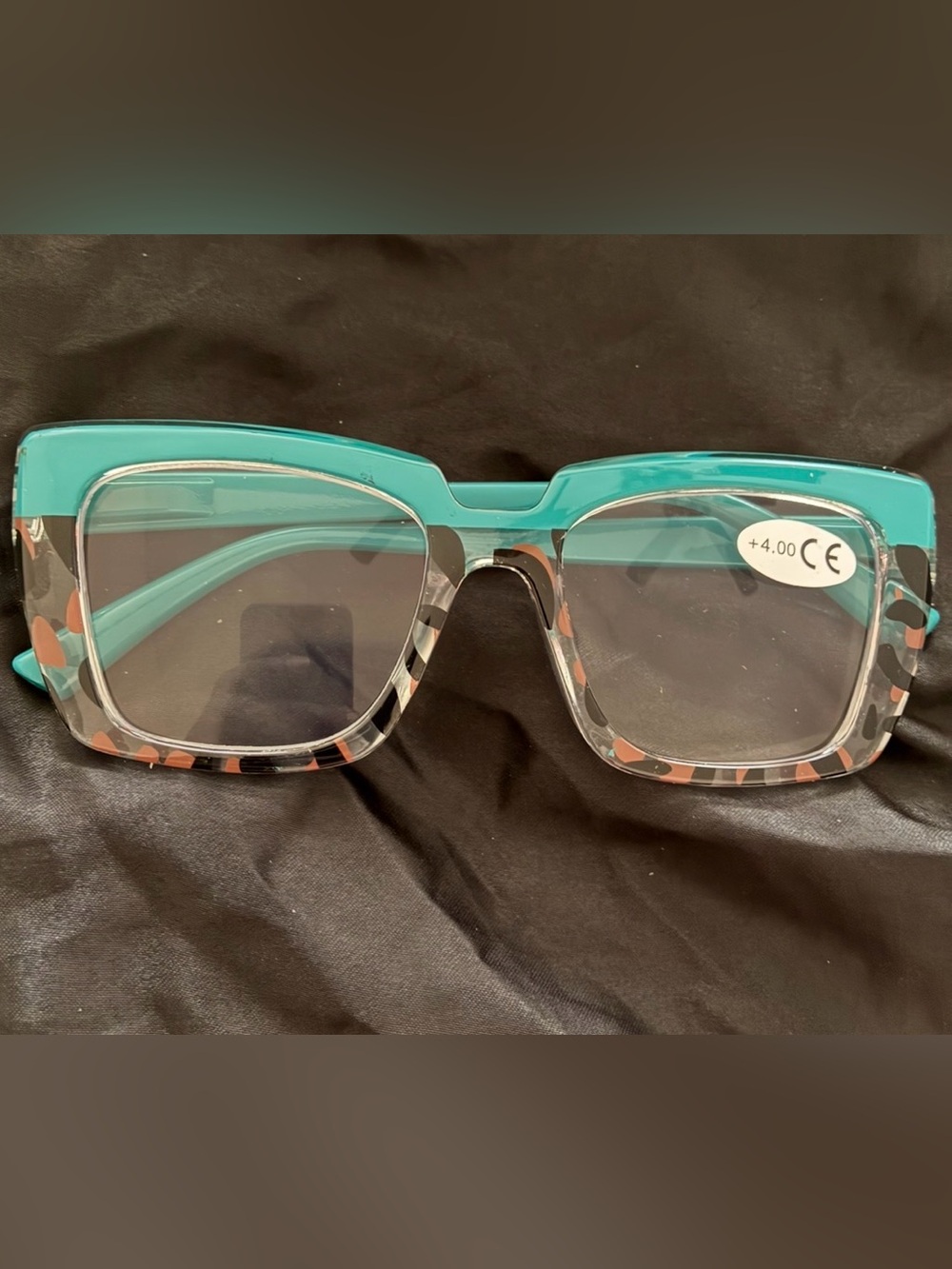 Turquoise & Tortoiseshell Reading Glasses (+4.00)